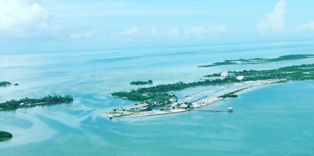 Aerial view of our island