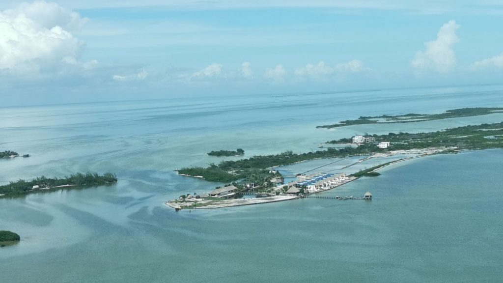 Aerial view of our island